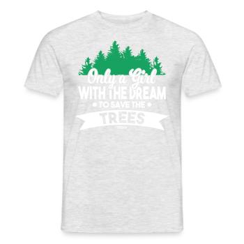 Forêt Aventure Montagnes Arbres Conservation de la nature - T-shirt homme - gris chiné - Devant - AI Model Male 178 dark (178cm)