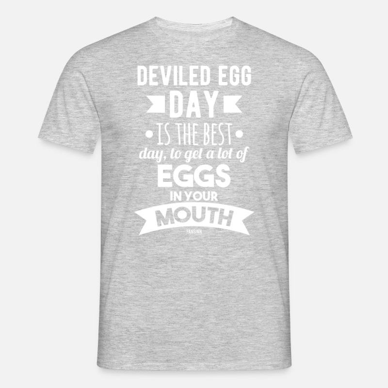 Deviled Eggs Day - Men's T-Shirt - heather grey