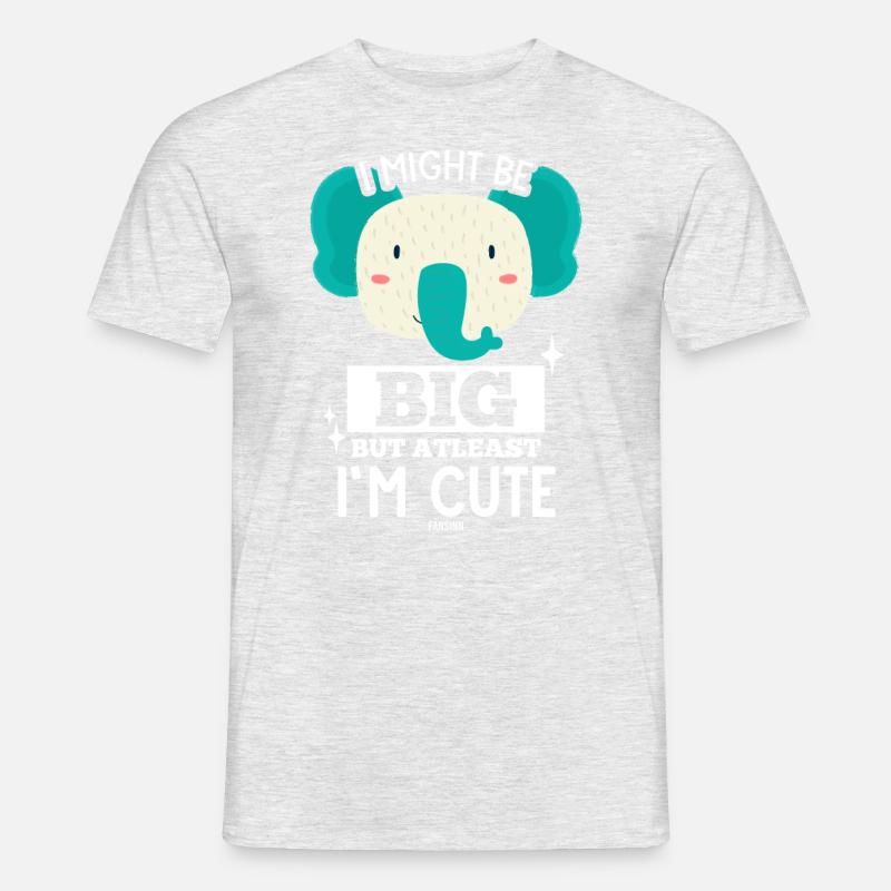 Kinder Elefant - Männer T-Shirt - Grau meliert