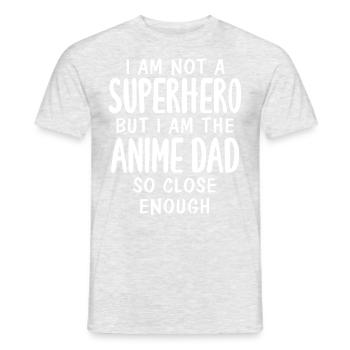 Pas un super-héros mais je suis le père de l’anime - T-shirt homme - gris chiné - Devant - AI Model Male 178 dark (178cm)