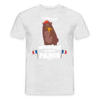 Paris - T-shirt homme - gris chiné - Devant - AI Model Male 178 dark (178cm)