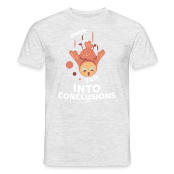 Le hibou vole en plongée - T-shirt homme - gris chiné - Devant - AI Model Male 178 dark (178cm)