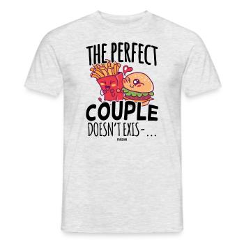 perfektes Team Fast Food Pommes Burger - Männer T-Shirt - Grau meliert - Vorne - AI Model Male 178 dark (178cm)