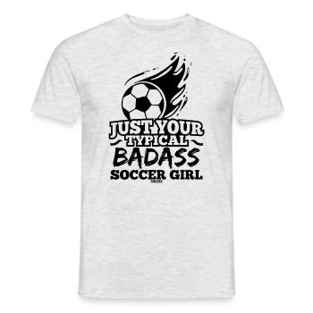 Soccer Girl - Men's T-Shirt - heather grey - Front - AI Model Male 178 dark (178cm)