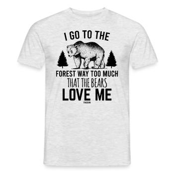 Forest Nature Recreation Landscape - Men's T-Shirt - heather grey - Front - AI Model Male 178 dark (178cm)