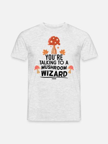 Mushroom picking and cooking saying - Men's T-Shirt - heather grey