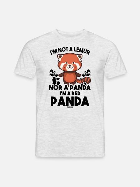 Je suis un panda roux - T-shirt homme - gris chiné