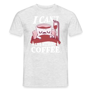 Kaffee Espresso Capuccino Büro lustiges Geschenk - Männer T-Shirt - Grau meliert - Vorne - AI Model Male 178 dark (178cm)