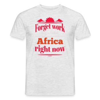 Travail drôle Afrique en disant - T-shirt homme - gris chiné - Devant - AI Model Male 178 dark (178cm)