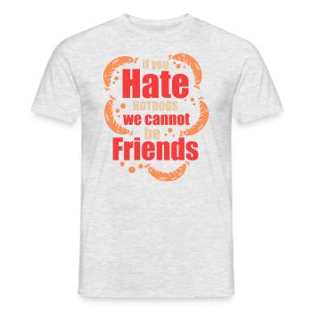 delicious hot dog - Men's T-Shirt - heather grey - Front - AI Model Male 178 dark (178cm)
