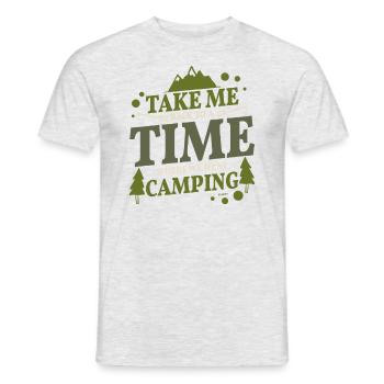 ich liebe Camping und Zelten in der Natur - Männer T-Shirt - Grau meliert - Vorne - AI Model Male 178 dark (178cm)