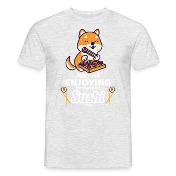 Sushi Pet Puppy - T-shirt homme - gris chiné - Devant - AI Model Male 178 dark (178cm)