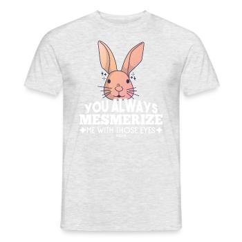 Un lapin mignon hypnotise les gens - T-shirt homme - gris chiné - Devant - AI Model Male 178 dark (178cm)