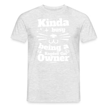 Kinda Busy Being A Ragdoll Cat Owner - Men's T-Shirt - heather grey - Front - AI Model Male 178 dark (178cm)