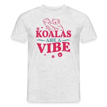 cute koala on a tree - Men's T-Shirt - heather grey - Front - AI Model Male 178 dark (178cm)