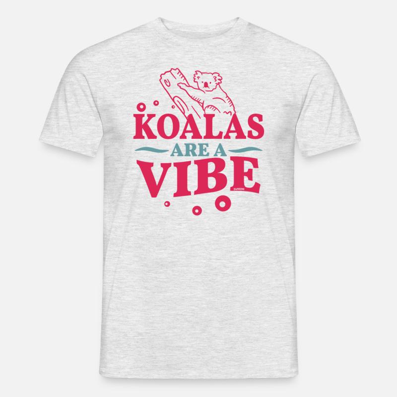 cute koala on a tree - Men’s T-shirt - heather grey