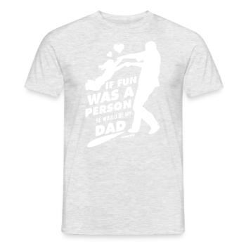 Papa Fille Enfant Fête des pères Fille Cadeau - T-shirt homme - gris chiné - Devant - AI Model Male 178 dark (178cm)