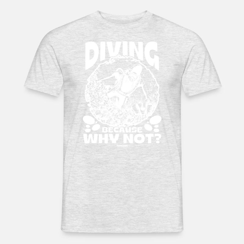 Tauchen - Männer T-Shirt - Grau meliert