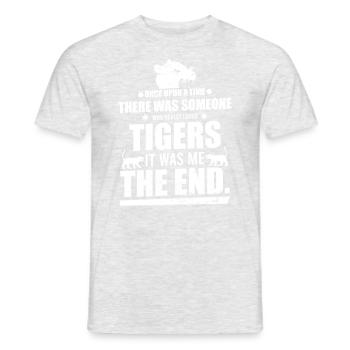 Tiger - Männer T-Shirt - Grau meliert - Vorne - AI Model Male 178 dark (178cm)