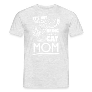 Katzenmama - Männer T-Shirt - Grau meliert - Vorne - AI Model Male 178 dark (178cm)