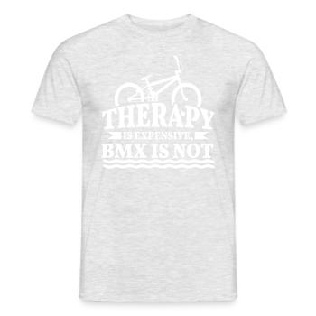 Vélo BMX Halfpipe BMX Track - T-shirt homme - gris chiné - Devant - AI Model Male 178 dark (178cm)