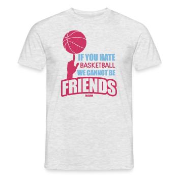 ich liebe Basketball - Männer T-Shirt - Grau meliert - Vorne - AI Model Male 178 dark (178cm)