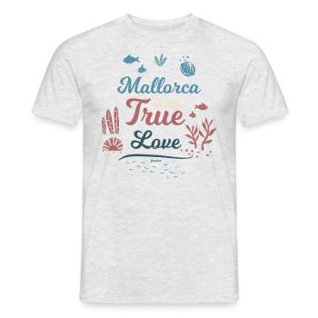 Mallorca ist meine Liebe - Männer T-Shirt - Grau meliert - Vorne - AI Model Male 178 dark (178cm)