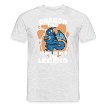 Dragon Dad The Man The Myth The Legend - Männer T-Shirt - Grau meliert - Vorne - AI Model Male 178 dark (178cm)