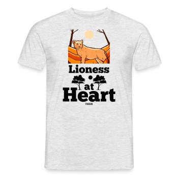Löwenmutter Frau Wildnis Afrika - Männer T-Shirt - Grau meliert - Vorne - AI Model Male 178 dark (178cm)