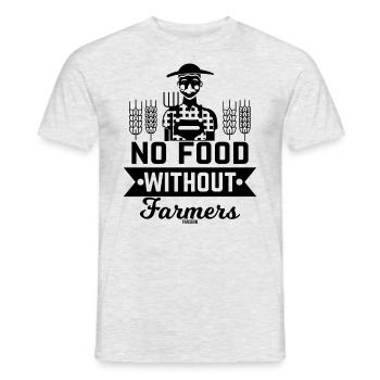 Keine Lebensmittel ohne Bauern - Männer T-Shirt - Grau meliert - Vorne - AI Model Male 178 dark (178cm)