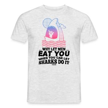 Frauen Spruch Meerestiere Monster - Männer T-Shirt - Grau meliert - Vorne - AI Model Male 178 dark (178cm)