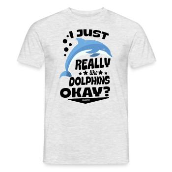 Delfin - Männer T-Shirt - Grau meliert - Vorne - AI Model Male 178 dark (178cm)