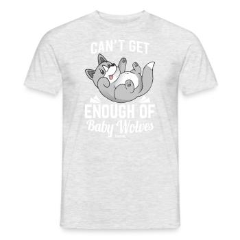 Baby Wolf - Männer T-Shirt - Grau meliert - Vorne - AI Model Male 178 dark (178cm)