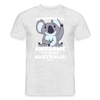 Of Course I'm Awesome I'm From Australia - Männer T-Shirt - Grau meliert - Vorne - AI Model Male 178 dark (178cm)