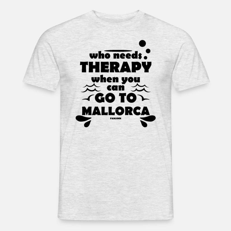 lustiger Spruch Mallorca Geschenkidee - Männer T-Shirt - Grau meliert