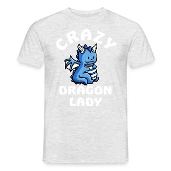 Crazy Dragon Lady - Männer T-Shirt - Grau meliert - Vorne - AI Model Male 178 dark (178cm)