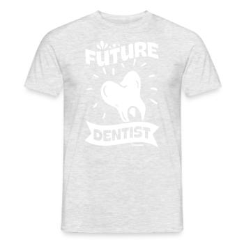 Future Dentist Zahnarzt Karies Mund - Männer T-Shirt - Grau meliert - Vorne - AI Model Male 178 dark (178cm)