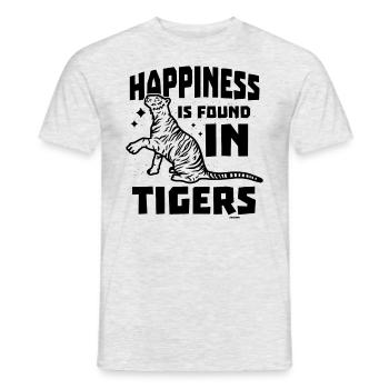 starker Tiger aus dem asiatischen Dschungel - Männer T-Shirt - Grau meliert - Vorne - AI Model Male 178 dark (178cm)