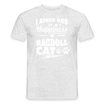 Ragdoll Katzenliebhaber Spruch - Männer T-Shirt - Grau meliert - Vorne - AI Model Male 178 dark (178cm)