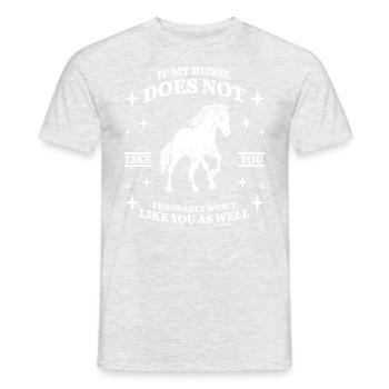 Pferd reiten Spruch Reutverein Pferdestall - Männer T-Shirt - Grau meliert - Vorne - AI Model Male 178 dark (178cm)