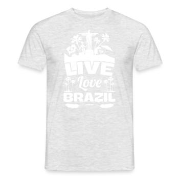 Brasilien Rio de Janeiro Südamerika Geschenk - Männer T-Shirt - Grau meliert - Vorne - AI Model Male 178 dark (178cm)
