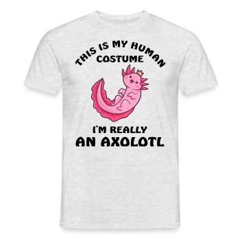 This Is My Human Costume Axolotl - Männer T-Shirt - Grau meliert - Vorne - AI Model Male 178 dark (178cm)