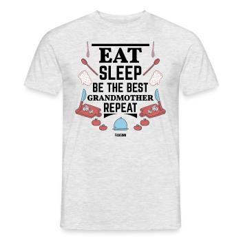 Eat Sleep Be The Best Grandmother Repeat - Männer T-Shirt - Grau meliert - Vorne - AI Model Male 178 dark (178cm)