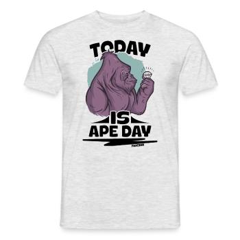 Today Is Ape Day - Men's T-Shirt - heather grey - Front - AI Model Male 178 dark (178cm)