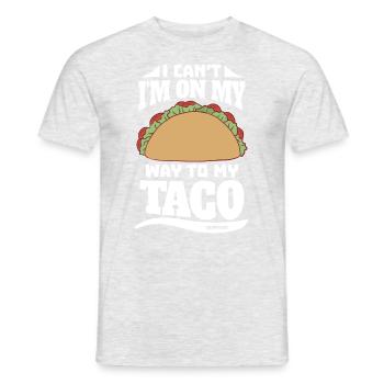 Je ne peux pas Je suis en route vers mon Taco - T-shirt homme - gris chiné - Devant - AI Model Male 178 dark (178cm)