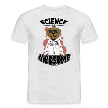 Science Is Awesome - Men's T-Shirt - heather grey - Front - AI Model Male 178 dark (178cm)