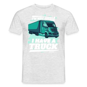 I'm Not Single I Have A Truck - Männer T-Shirt - Grau meliert - Vorne - AI Model Male 178 dark (178cm)