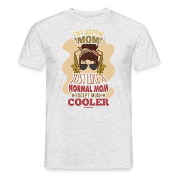 I'm A Saxophone Mom Just Like A Normal Mom Except - Männer T-Shirt - Grau meliert - Vorne - AI Model Male 178 dark (178cm)