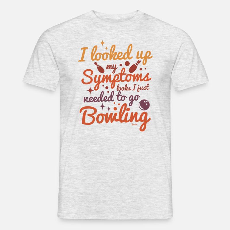 Bowling Strike Bowlingbahn Bowlingteam - Männer T-Shirt - Grau meliert
