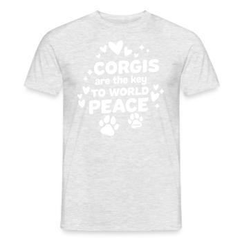 Corgi - Männer T-Shirt - Grau meliert - Vorne - AI Model Male 178 dark (178cm)
